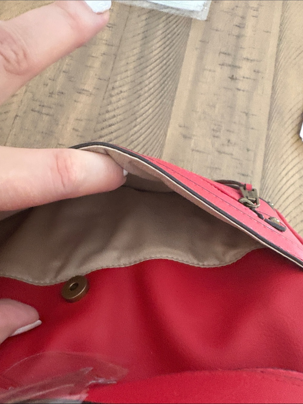 638 Rosetti Bright Coral/Red Shoulder Bag - Picture 8 of 10
